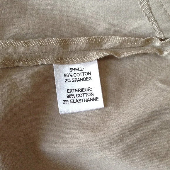 Calvin Klein Women's Mini Skirt Size L Beige Button Down Front Casual Work - Picture 5 of 6